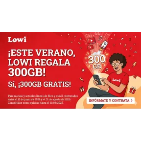 Este verano, 300GB gratis con Lowi