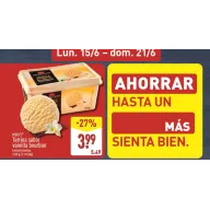 Tarrina de Helado de Vainilla Bourbon 1.25kg - Aldi