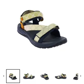 Sandalia Yannell Mujer Azul Beige Naranja Sable