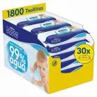 Toallitas Para Bebé Dodot 99% Aqua, 30 Paquetes 1800 Uds.
