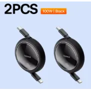 Cables retractiles BASEUS de 1 m - Paquete de 2 unidades