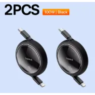 Cables retractiles BASEUS de 1 m - Paquete de 2 unidades
