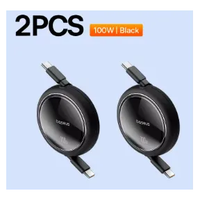 Cables retractiles BASEUS de 1 m - Paquete de 2 unidades