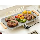 Parrilla Antiadherente Eléctrica 1360W (56*26cm, 80-240℃)