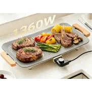 Parrilla Antiadherente Eléctrica 1360W (56*26cm, 80-240℃)