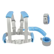 Correa de muñeca 2 en 1 para niños con seguridad (azul 2m)