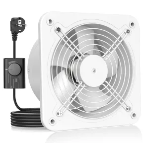 Extractor de aire silencioso 200mm con regulación y clapeta