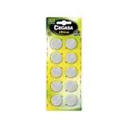 Pack de 10 Pilas de Litio Botón CR2032 3V