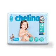 Pañales infantiles Chelino Talla 4 (9-15kg) - 204 unidades