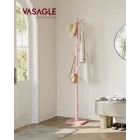 Perchero en Forma de Árbol de Madera Maciza con 8 Ganchos