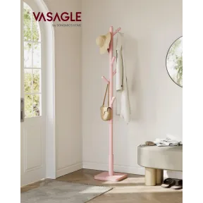 Perchero en Forma de Árbol de Madera Maciza con 8 Ganchos