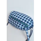 Mini bolso cruzado vichy azul Dash and Stars.