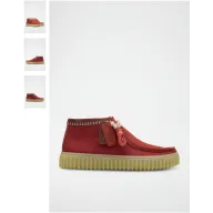 Zapatillas altas Torhill de nobuk rojo CLARKS.