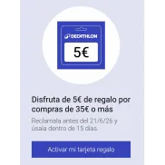 Regalo Decathlon: Cheque de 5€ por compras de 35€