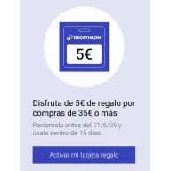 Regalo Decathlon: Cheque de 5€ por compras de 35€