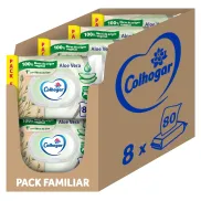 Toallitas desechables Colhogar Aloe 2x80 unidades al 70%