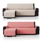 Funda Reversible Acolchada para Sofá Chaise Longue