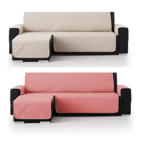 Funda Reversible Acolchada para Sofá Chaise Longue
