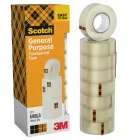 Cinta Adhesiva Transparente Scotch (Pack de 8 Rollos)