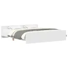 Cama blanca 200x200 cm con cabecero y piecero vidaXL