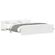 Cama blanca 200x200 cm con cabecero y piecero vidaXL