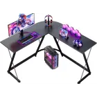 Mesa de Juego en Forma de L 120x120 cm de Fibra de Carbono
