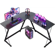 Mesa de Juego en Forma de L 120x120 cm de Fibra de Carbono
