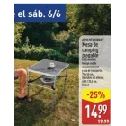 Mesa de camping y playa, plegable y portátil