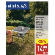 Mesa de camping y playa, plegable y portátil