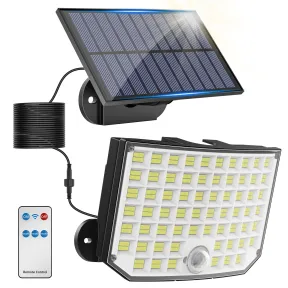 Luz Solar Impermeable con Sensor y Control Remoto para Exterior