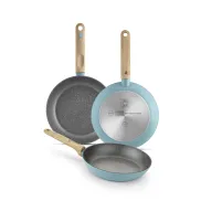 Set de sartenes Nordik de aluminio forjado 20-24-28 cm