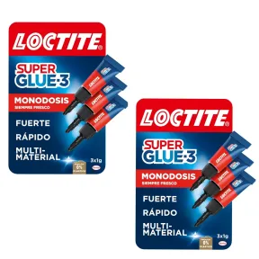Loctite Super Glue 3 Monodosis 3x1g - Pegamento Rápido