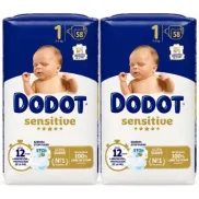 Pañales Dodot Sensitive Talla 1 - 116 Und desde España