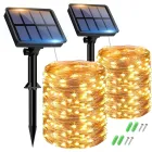 Guirnaldas de Luces Solares Exterior 30M 300 LED, 8 Modos
