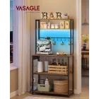 Estantería de Cocina con LED y 8 Ganchos, Ajustable y Espaciosa