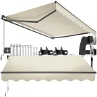 Toldo Retráctil Tectake con Manivela y Brazos Articulados