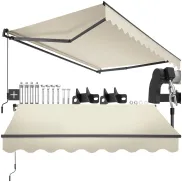 Toldo Retráctil Tectake con Manivela y Brazos Articulados