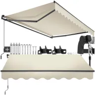 Toldo Retráctil Tectake con Manivela y Brazos Articulados