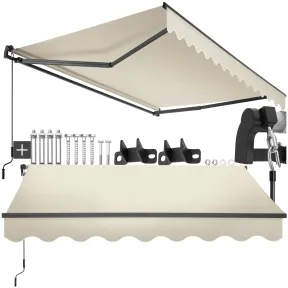 Toldo Retráctil Tectake con Manivela y Brazos Articulados