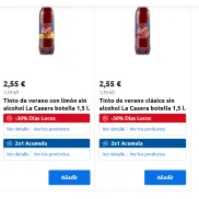 Ahorra 80% en La Casera Tinto de verano 1,5 L sin alcohol