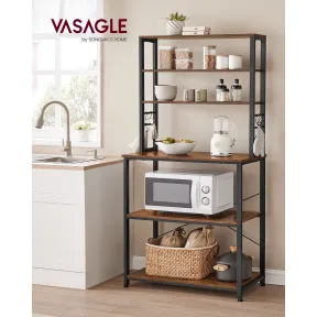 Estantería de Cocina VASAGLE con 6 Estantes y Ganchos.