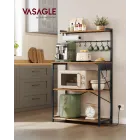 Estantería de Cocina con Barra de Café y Ganchos Ajustables