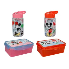 Fiambrera de Mickey y Minnie: Botella divertida para niños