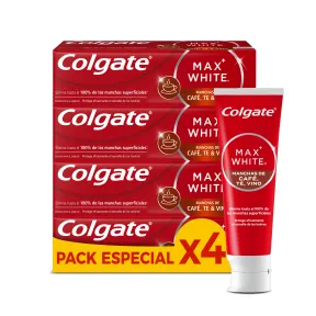 Pasta de dientes Max White Colgate 4 x 75ml para manchas