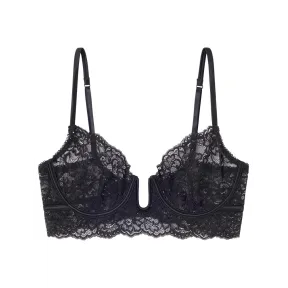 Bustier con Aros de Encaje y Lentejuelas para Mujer
