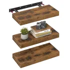 Estantes Flotantes VASAGLE, Juego de 3, 20 x 40 x 3,8 cm
