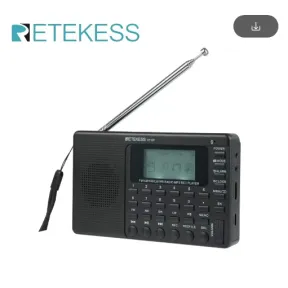 Radio portátil Retekess V115P con Bluetooth y luces de emergencia