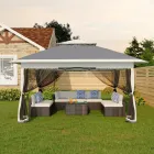 Carpa Techo Doble 3x3M Ajustable con Mosquitera en Colores