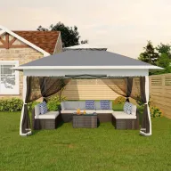 Carpa Techo Doble 3x3M Ajustable con Mosquitera en Colores