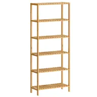Estantería SONGMICS 6 Niveles de Bambú (Beige Natural)